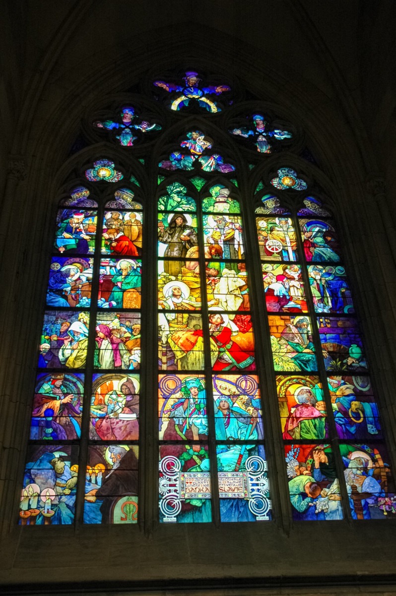 Glass stained window at St. Vitus cathedral - © Frank Neels